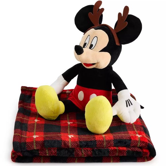 Mickey Mouse Pillow Buddy and Throw Blanket NWT - Picture 7 of 10